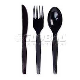 Dixie® DXETM517 Teaspoons Plastic Black  1000/Carton DXETM517