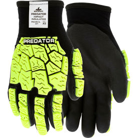 MCR Safety Predator Gloves Impact 2 CutPro 18 Gauge Kevlar BNF Palm Coated Red/Black 2XL PD3952XXL