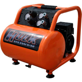 EMAX Portable Silent Air Electric Compressor 1.5 HP 5 Gal 5.29 CFM Dual Regulator HP15P005SS