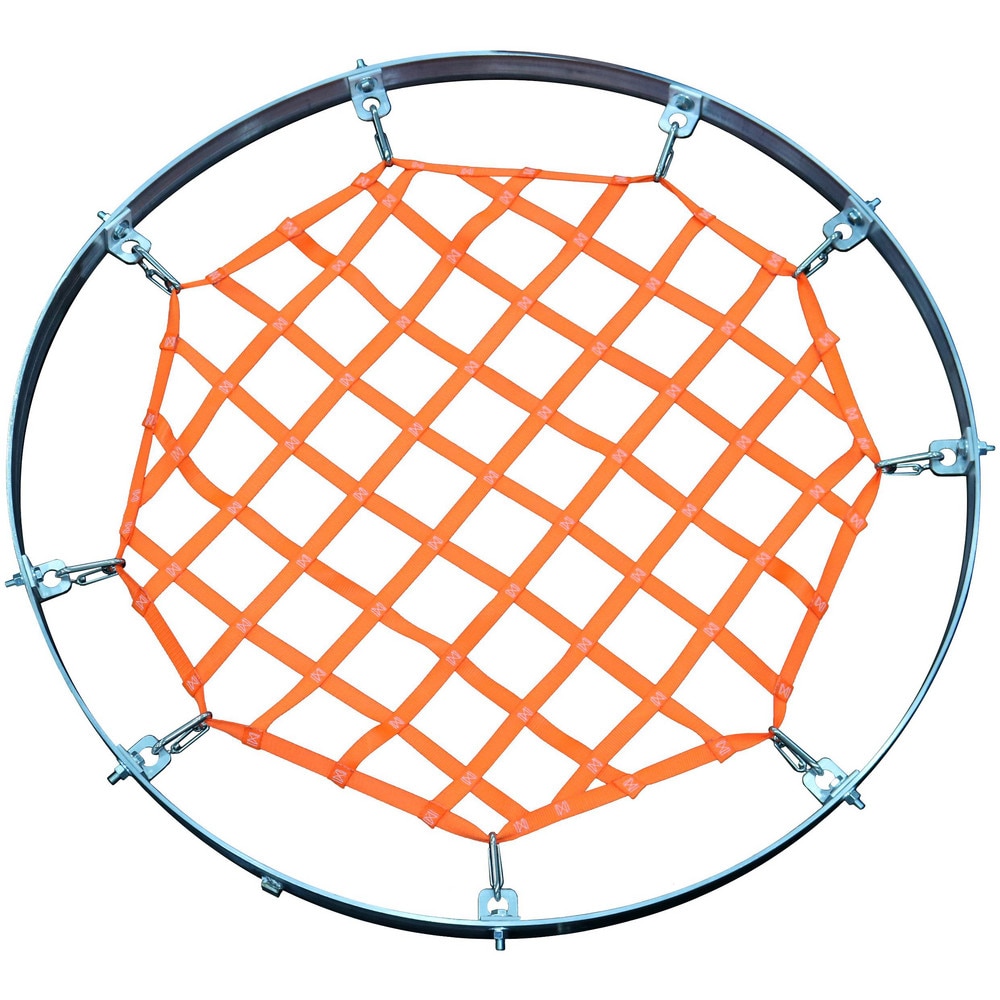 Netting Solutions, Type: Hatch & Confined Safety Net , Width (Feet): 2.00 , Mesh Size (Inch): 24 , Color: High Vis Orange  MPN:RHNCSSN-B-2