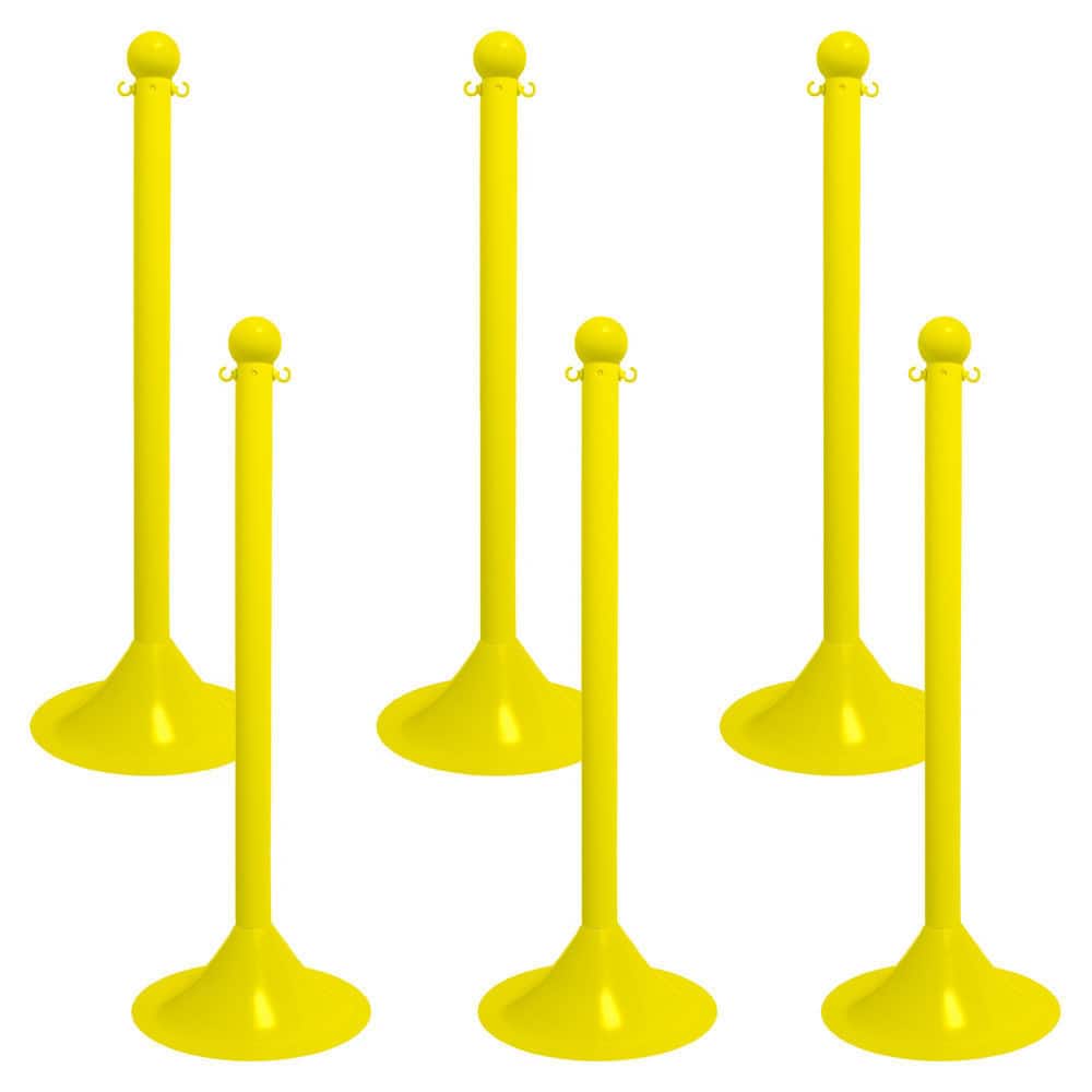Barrier Posts, Post Type: Standard Post , Post Material: Plastic, Polyethylene , Base Material: Plastic , Surface Style: Solid Color , Base Shape: Dome  MPN:91502-6