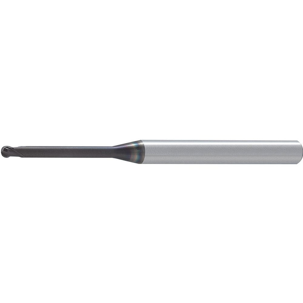 Ball End Mills, Mill Diameter (Decimal Inch): 0.0591 , Mill Diameter (mm): 1.50 , Number Of Flutes: 2 , End Mill Material: Carbide  MPN:830995