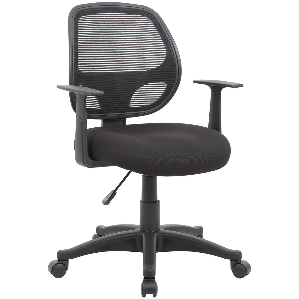 Task Chair:  Mesh & Fabric,  Adjustable Height,  Black MPN:B606