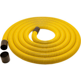 Dustless Vacuum Hose With Coupler 25'L Yellow 14291