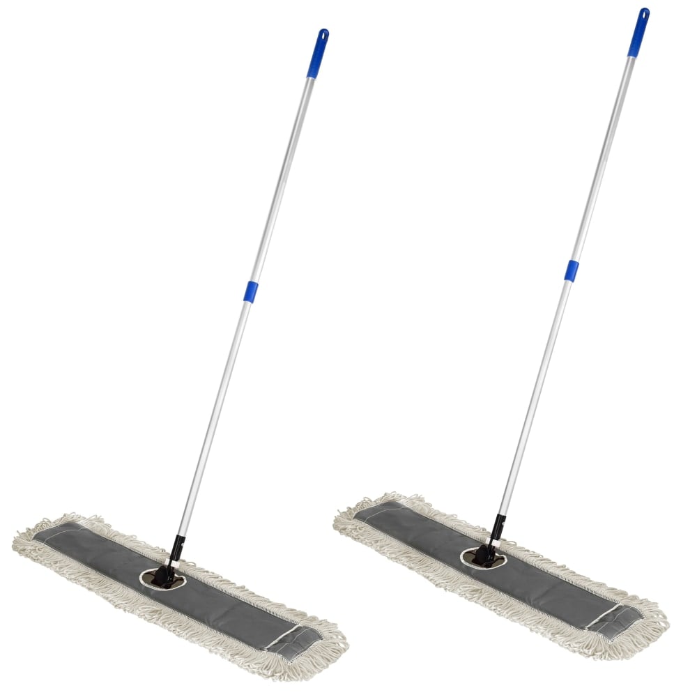 Alpine Cotton Floor Dust/Dry Mop Sets, 36in, Multicolor, Pack Of 2 Mop Sets (Min Order Qty 2) MPN:ALP434-36-2PK