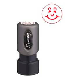 Xstamper® Pre-Inked Design Stamp HAPPY FACE Design 5/8