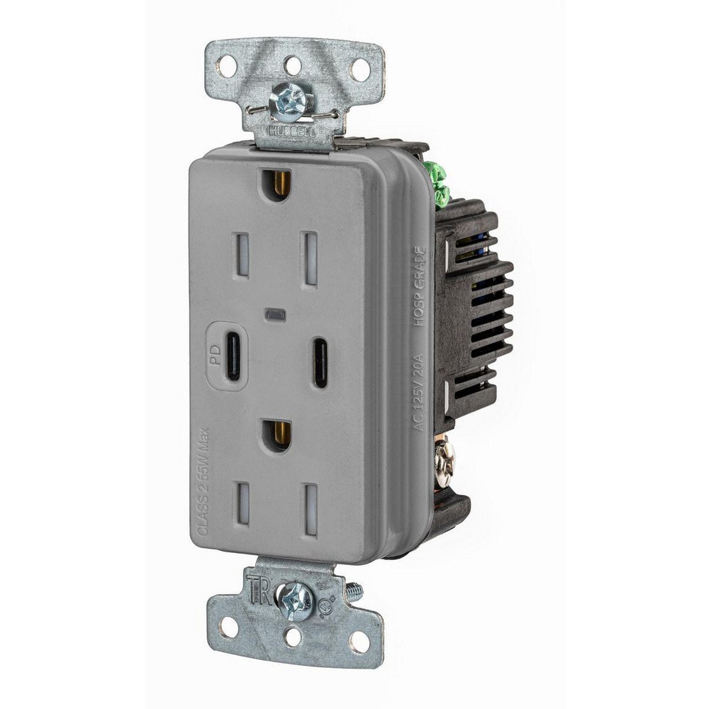 USB Receptacles, Number of USB Ports: 2 , Usb Connection Style: Standard , Number Of Usb Ports: 2 , Number Of Receptacles: 2 , Charging Power: 1.5A  MPN:USB15CPDGY