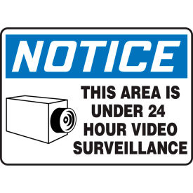 Accuform MASE806VA Notice Sign This Area Is Under 24 Hour Video Surveillance 10