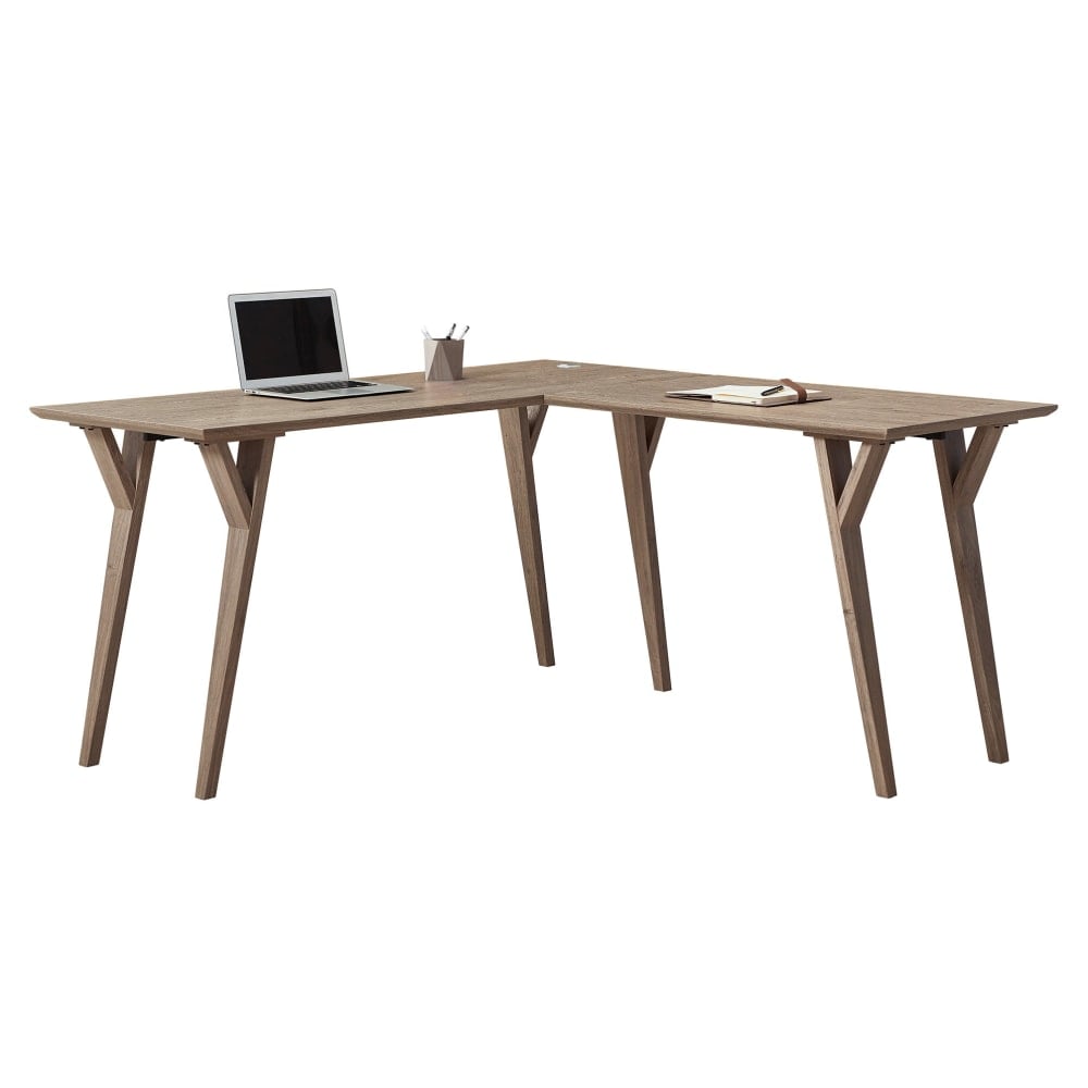 Realspace Trezza 62inW L-Shaped Computer Desk, Light Oak MPN:GLK20210504