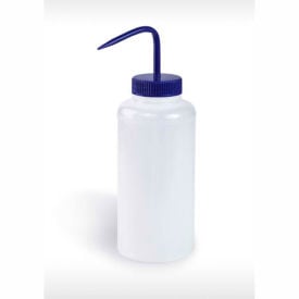 Bel-Art LDPE Wash Bottles 116271000 1000ml Blue Cap Wide Mouth 4/PK 11627-1000