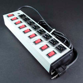 Wiremold Power Strip 8 Individually Switched Outlets 15A 15' Cord UL209BD*