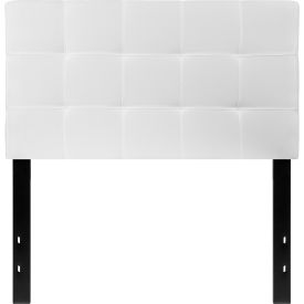 Flash Furniture Bedford Tufted Upholstered Headboard in White Twin Size HB1704-T-W-GGHG-