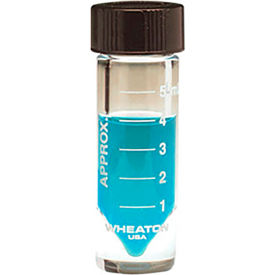 Wheaton® 5ML Graduated Glass V-Vials Clear 20-400 PTFE Faced Rubber Liner Case of 12 W986279NG