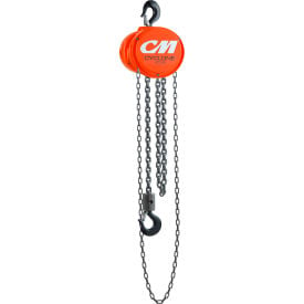 CM Cyclone Hand Chain Hoist 2 Ton 15 Ft. Lift 4893