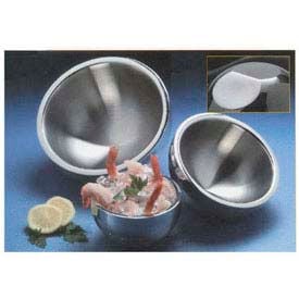 American Metalcraft AB6 - Bowl 23 Oz. Angled Two Bottom Indentions Double Wall AB6