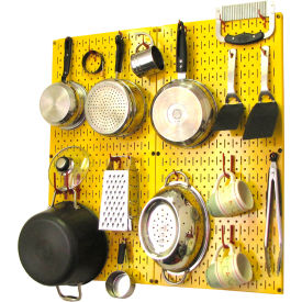 Wall Control Kitchen Pegboard Pack Storage & Organization Kit Yellow/Red 32