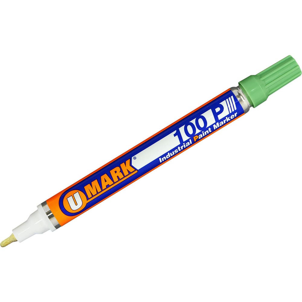 Markers & Paintsticks, Marker Type: Liquid Paint Marker, Tip Shape: Bullet, Color: Bright Green, Ink Type: Oil Base, Fade Resistant, Water Resistant MPN:10209FL