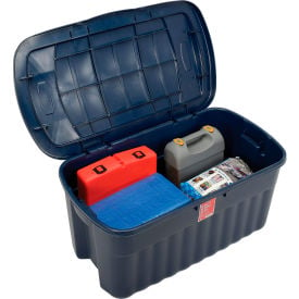 Rubbermaid® Roughneck™ Jumbo Storage Tote 40 Gallon 36-7/8x21-3/16x18-5/16 Indigo Metal - Pkg Qty 6 RMRT400001