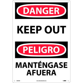 NMC™ Bilingual Plastic Sign Danger Keep Out 14