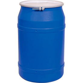 Eagle® Lab Pack Open Head Poly Drum Metal Bolt Ring 55 Gallon Capacity Blue 1656MBBRBG2