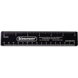 Bel-Art Fluorescent Ruler Metric/English Scale 15cm 6