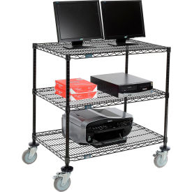 Nexel™ 3-Shelf Mobile Wire Computer LAN Workstation 36