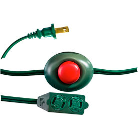 GoGreen Power 18/2 SPT-2 9ft 3 Outlet Foot Switch Extension Cord GG-24510GN - Green GG-24510GN