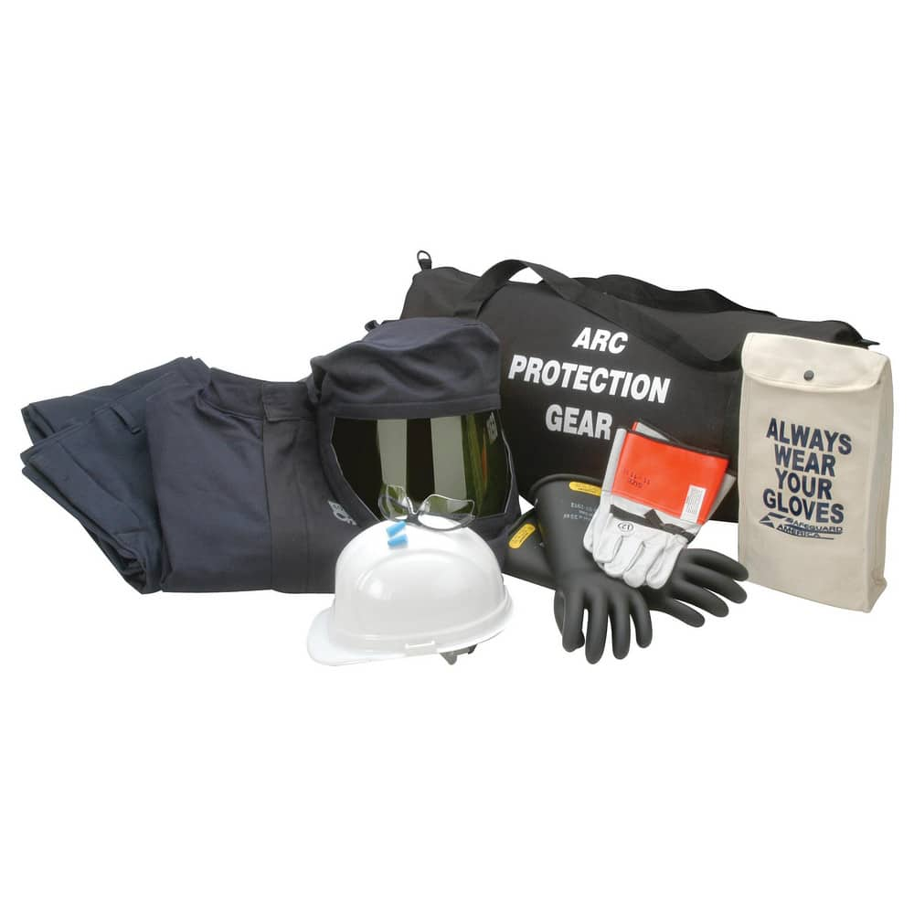 Arc Flash Clothing Kits, Protection Type: Arc Flash , Garment Type: Coat, Hoods, Leggings , Maximum Arc Flash Protection (cal/Sq. cm): 43.00 , Size: X-Large  MPN:AG43-JP-XL-9.5