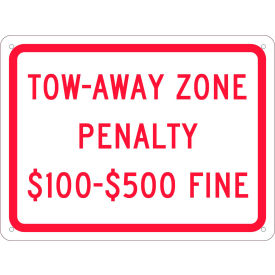 NMC TMS339G Traffic Sign Virginia Tow Away Zone Penalty 9