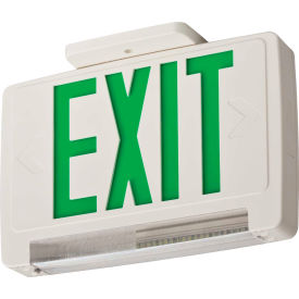 Lithonia Lighting ECBG LED M6 LED Integrated Exit-Unit Combo White W/Green Letters ECBG LED M6