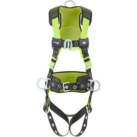 Honeywell Miller® H500 Construction Comfort Harness w/ Front & Side D-Rings Universal Green H5CC222222