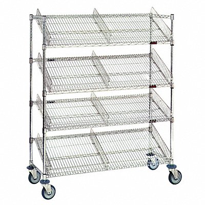 Suture Cart 48x60 Chrome 4 Shelves MPN:SCH1848C-4