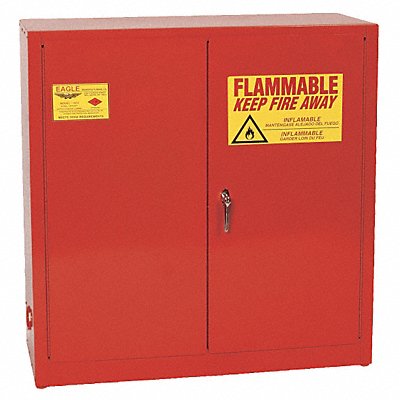 K2468 Flammable Safety Cabinet 30 gal Red MPN:1932XRED