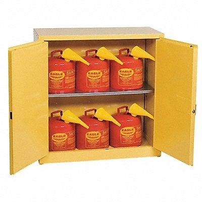 Flammable Safety Cabinet 30 gal Yellow MPN:1932XSC6