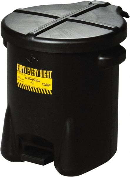 6 Gallon Capacity, HDPE Waste Can with Foot Lever MPN:933FLBLK