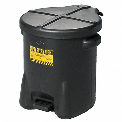 Oily Waste Can 6 gal Polyethylene Black MPN:933FLBLK