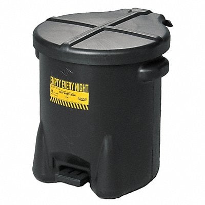 Oily Waste Can 10 gal Polyethylene Black MPN:935FLBLK