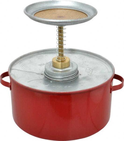 2 Quart Capacity, 8-1/2 Inch High x 8 Inch Diameter, Galvanized Steel Plunger Can MPN:P702