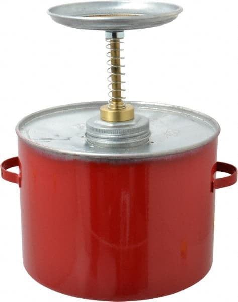 4 Quart Capacity, 10-3/4 Inch High x 8 Inch Diameter, Galvanized Steel Plunger Can MPN:P704