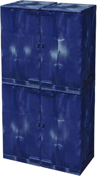 Stackable Cabinet: Manual Closing, 8 Shelves, Blue MPN:M48CRA