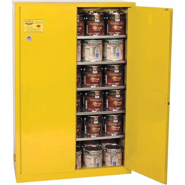 Standard Cabinet: Manual Closing & Sliding, 5 Shelves, Yellow MPN:YPI47X