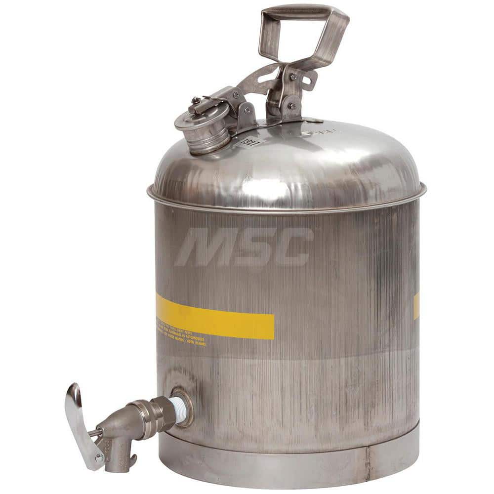 Safety Can: 5 gal, Stainless Steel MPN:1327