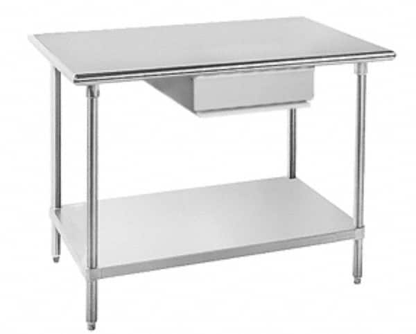 Stationary Work Table: Polished Stainless Steel MPN:T2448SEB