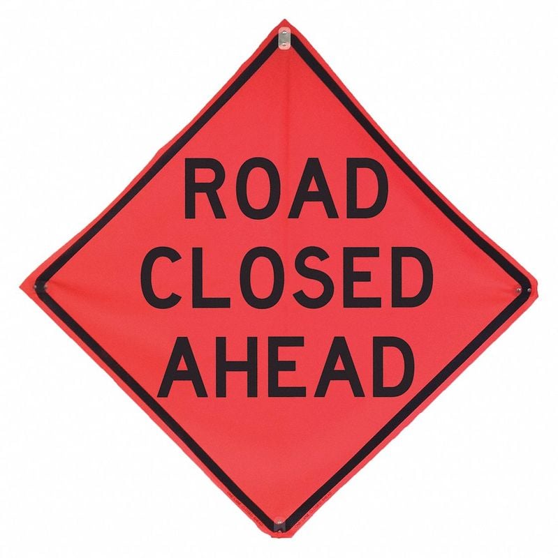 Road Closed Ahead Traffic Sign 48 x 48 MPN:669-C/48-MO-RCA