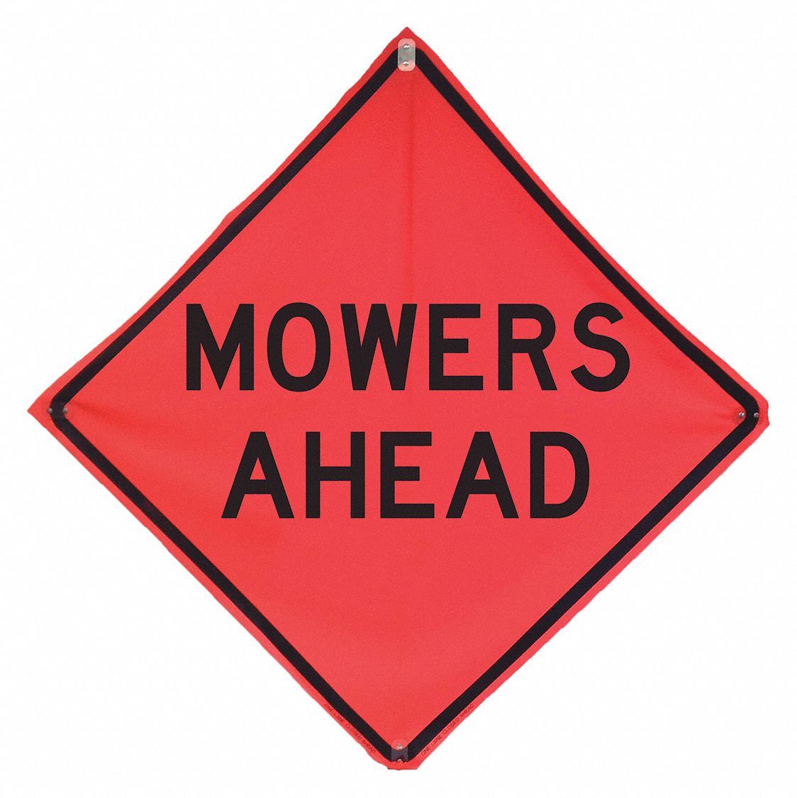 Mowing Ahead Traffic Sign 48 x 48 MPN:8CD69