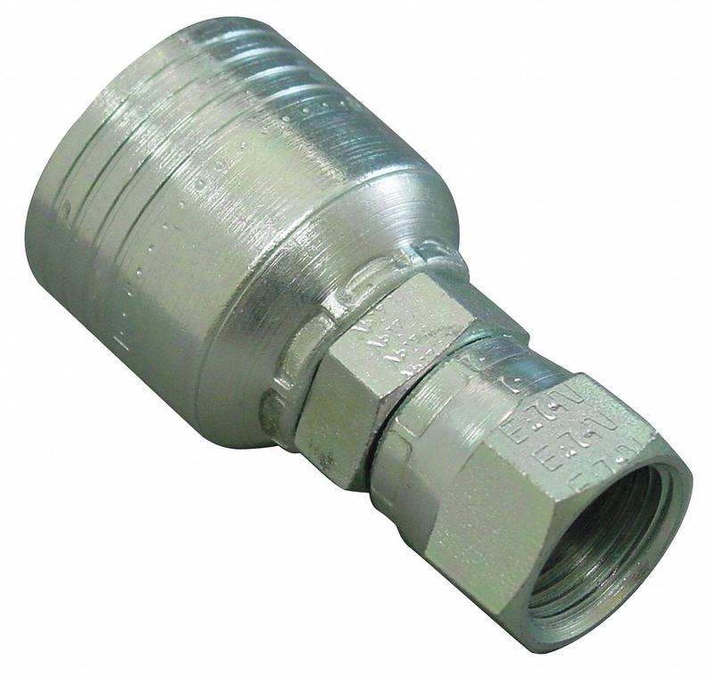 Crimp Fitting 5/8 I.D. 7/8 F JIC MPN:4SA10FJ8