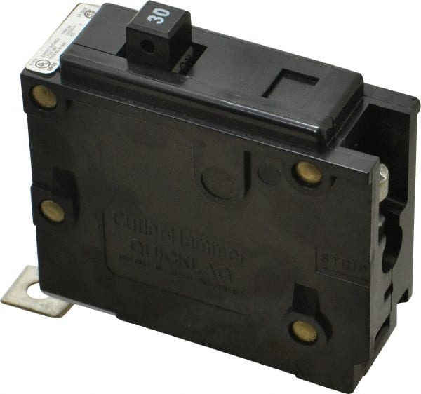 30 Amp, 120/240 VAC, 24 VDC, 48 VDC, 80 VDC, 1 Pole, Bolt On Miniature Circuit Breaker MPN:BAB1030