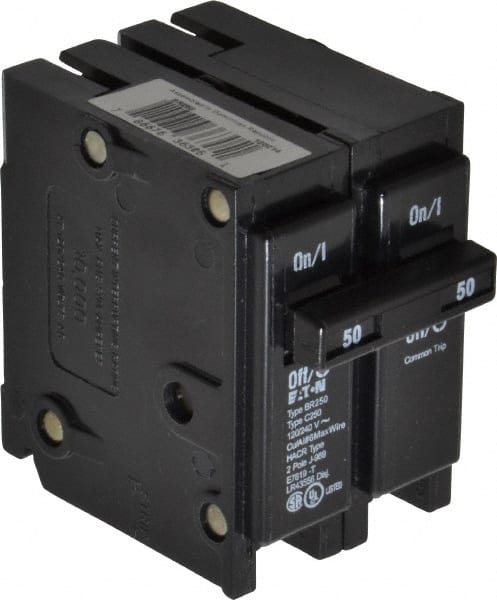 50 Amp, 120/240 VAC, 2 Pole, Plug In Type BR Circuit Breaker MPN:BR250