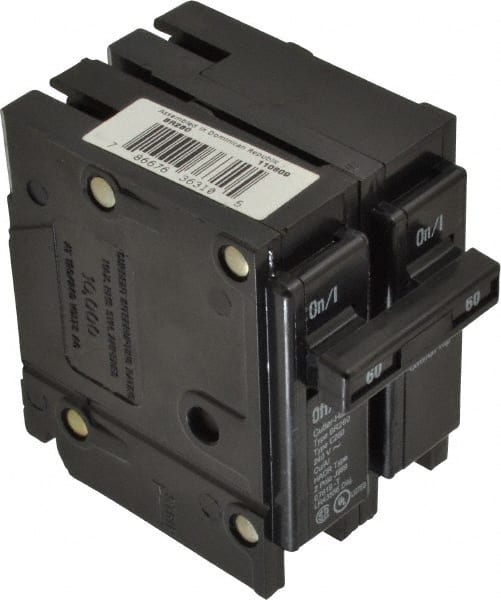 60 Amp, 120/240 VAC, 2 Pole, Plug In Type BR Circuit Breaker MPN:BR260