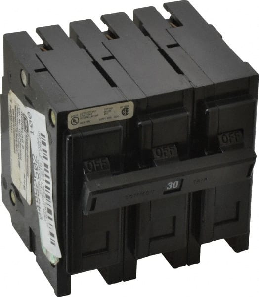 30 Amp, 240 VAC, 3 Pole, Plug In Miniature Circuit Breaker MPN:HQP3030H